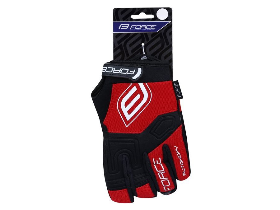 Letní dlouhoprsté rukavice FORCE MTB AUTONOMY, červené