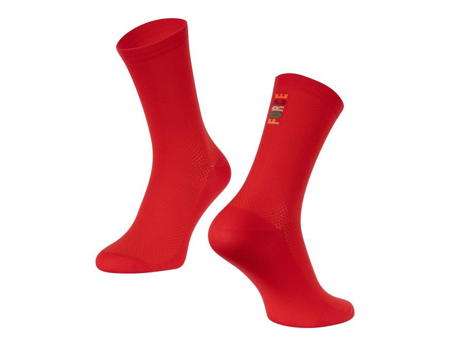 Dlouhé ponožky FORCE COLOUR, červené