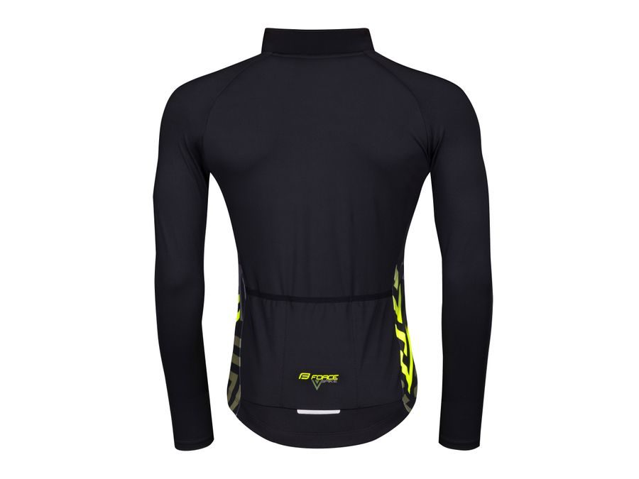 Pánský dres s dlouhým rukávem FORCE SPIKE, černo-fluo