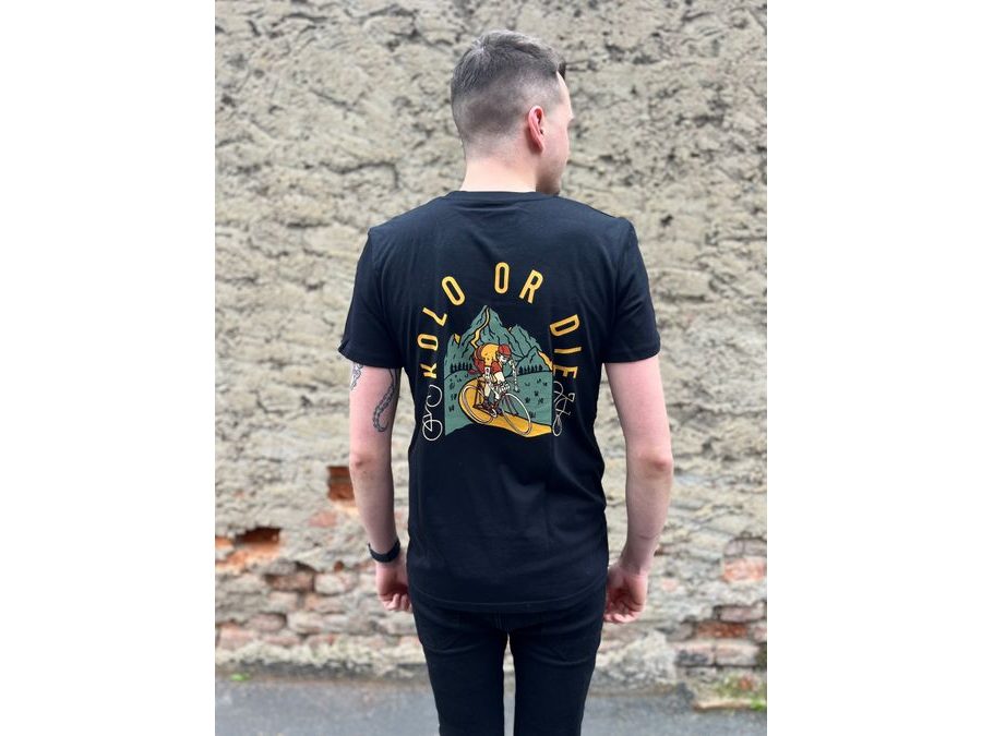 Tričko s krátkým rukávem Kolo je láska Kolo Or Die UNI, černá