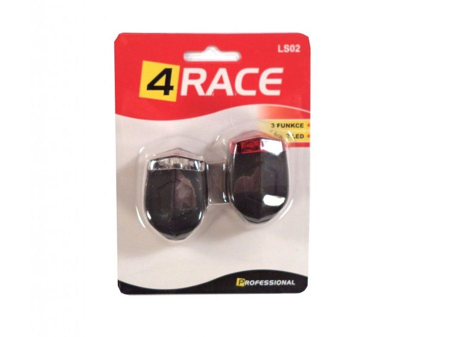 Blikačka přední+zadní 4RACE LS02 silicon černé