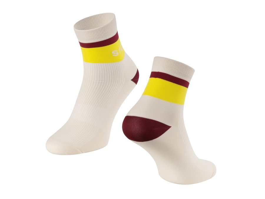 Krátké ponožky FORCE STRIPE, krém-žluté
