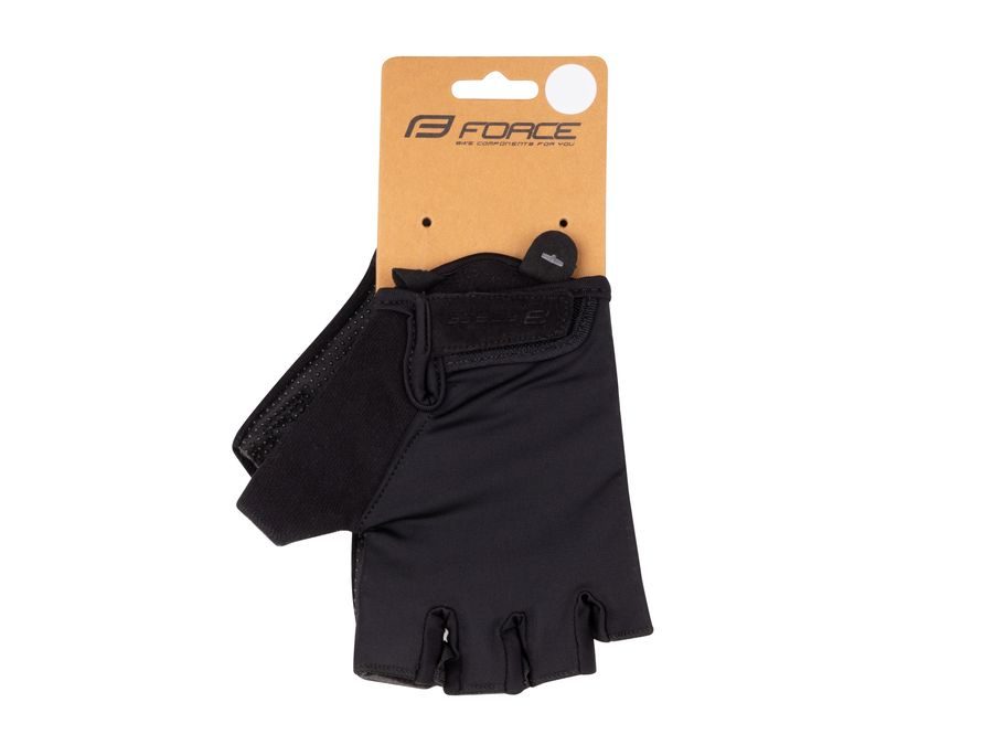 Letní krátkoprsté rukavice FORCE FUN, černé