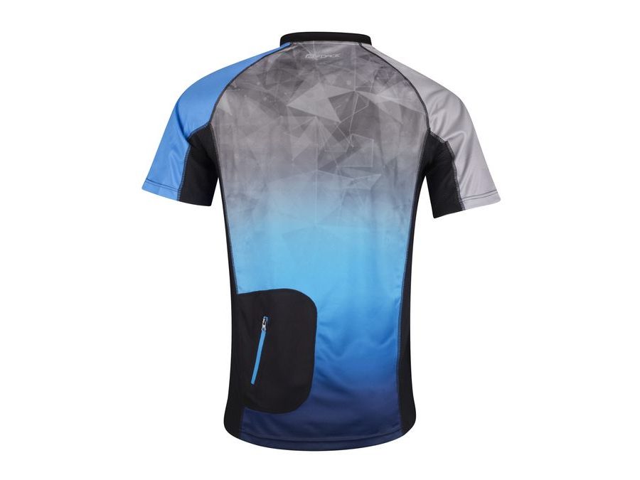 Pánský dres s krátkým rukávem Force MTB Core, šedo-modrý