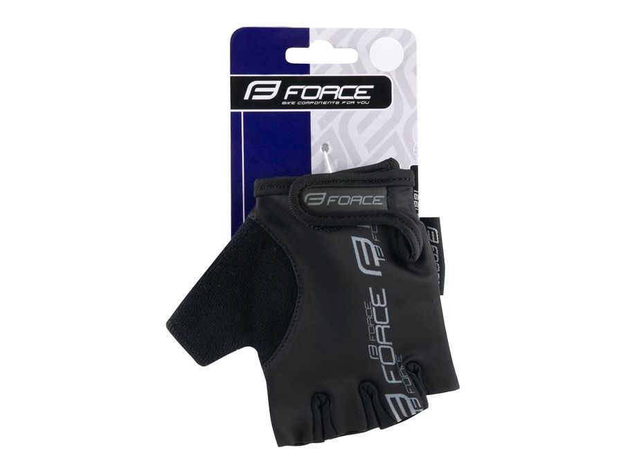 Dětské krátkoprsté rukavice FORCE KID, černé