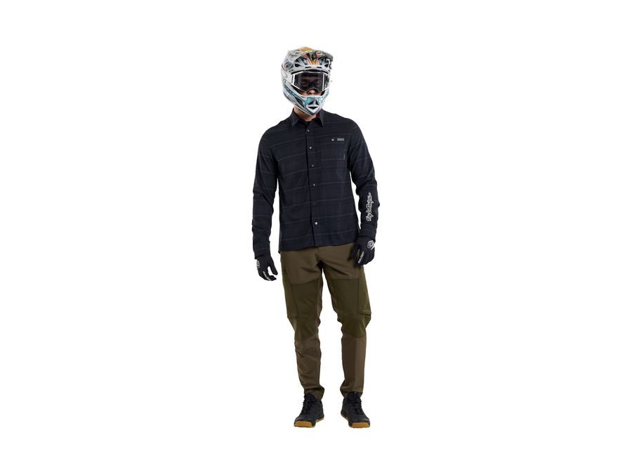 Pánská košile Troy Lee Designs GRIND FLANNEL PLAID CARBON