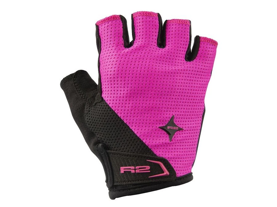 Letní krátkoprsté rukavice R2 RIBBON 2.0 ATR54F, černo-růžové