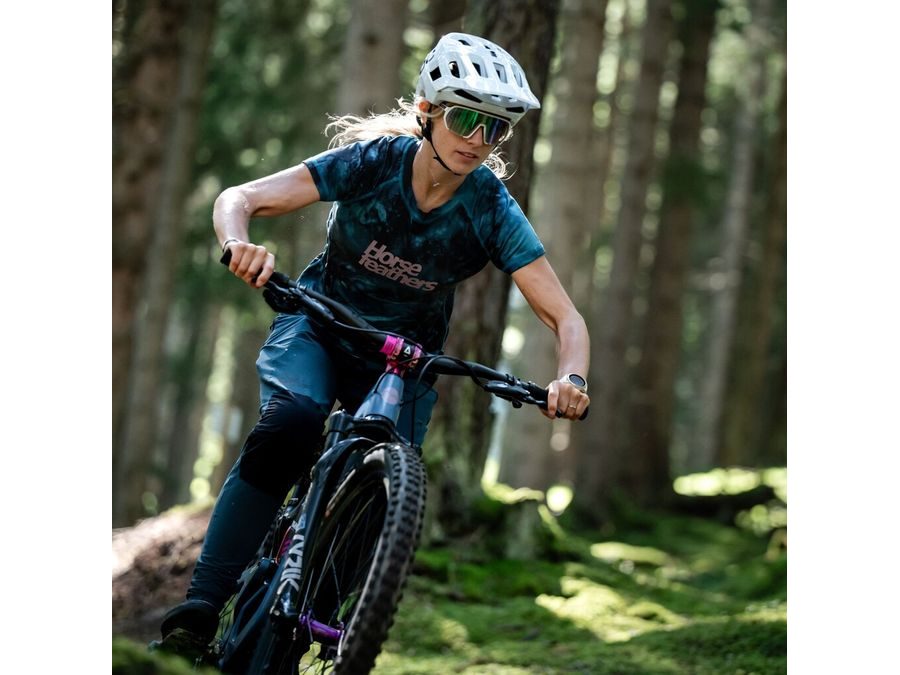 Dámský dres s krátkým rukávem HORSEFEATHERS Deco, petrol camo