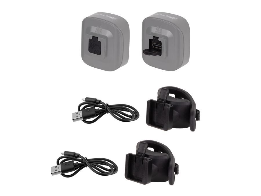 Sada světel FORCE COB 2.0 USB přední+zadní