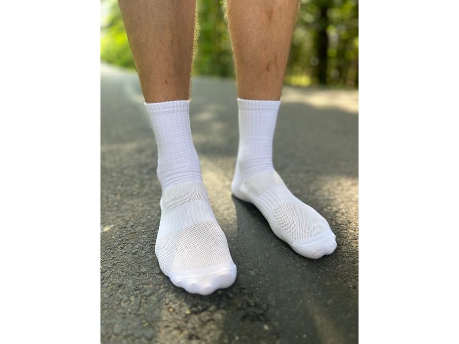 Dlouhé ponožky Kolo je Láska Cyklozmrd vol.2, bílá