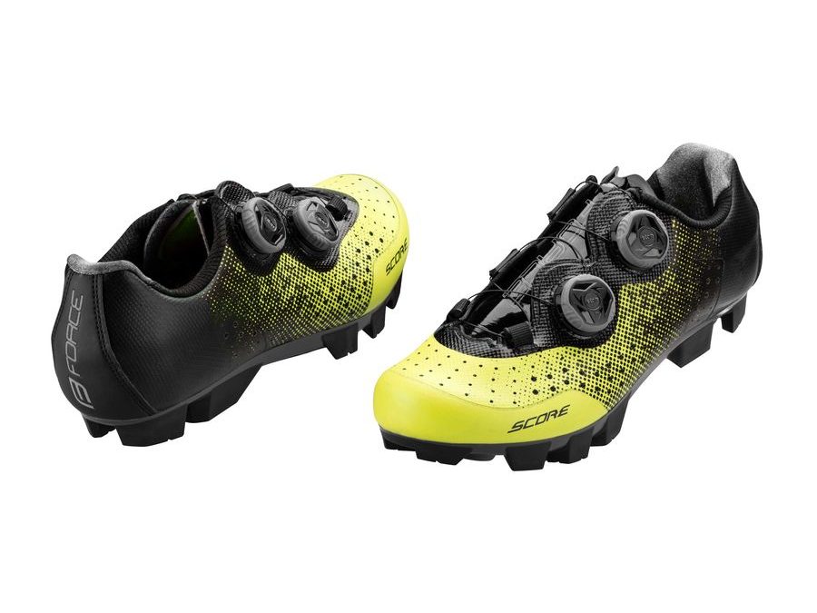 tretry FORCE MTB SCORE, fluo-černé