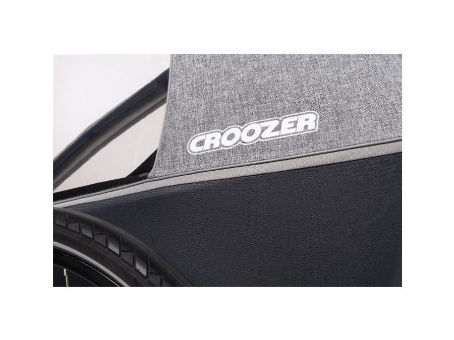 Odpružený vozík za kolo CROOZER KID FOR 2 Keeke STONE GREY 2020 2v1