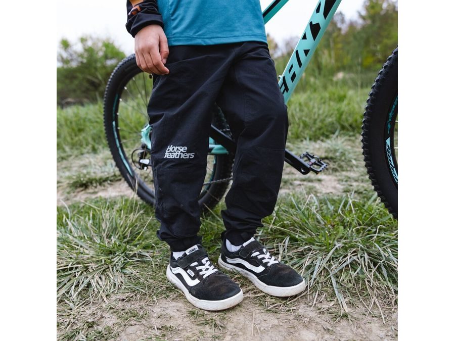 Dětské kalhoty do pasu bez vložky HORSEFEATHERS Stoker, black