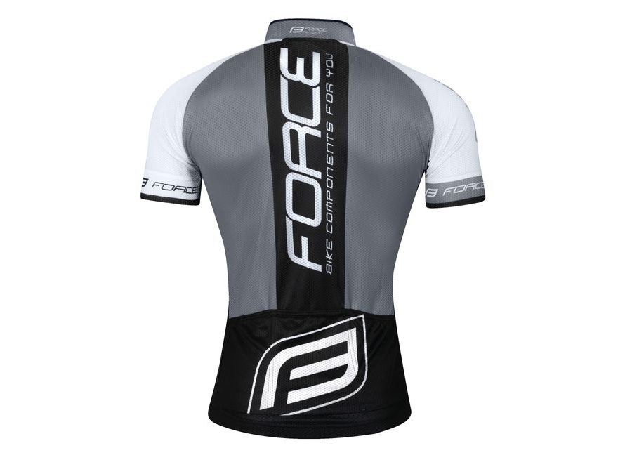 Dres s krátkým rukávem Force TEAM18, černo-bílý