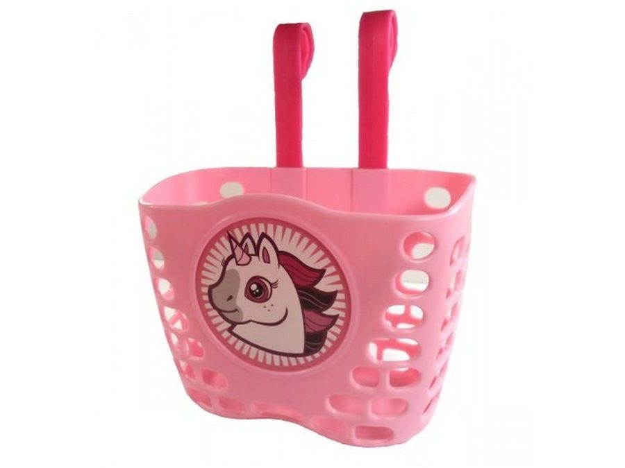 Dětský koš barevný růžový Koník + pásky