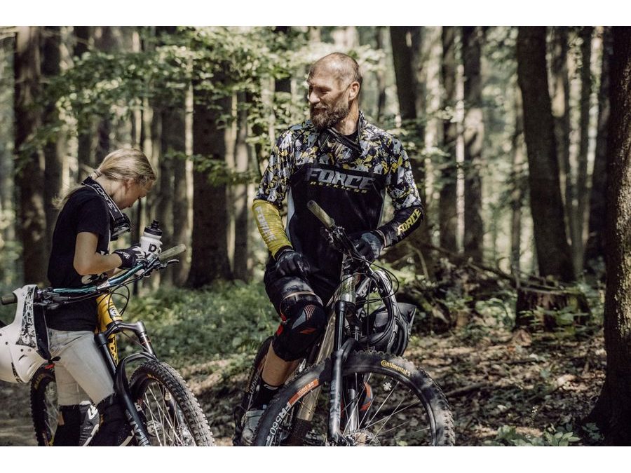 Dres s dlouhým rukávem FORCE RECKLESS, černo-žluto-šedý