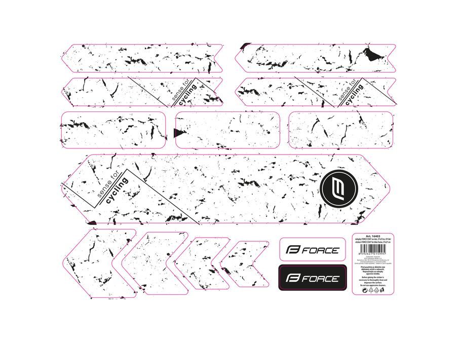 nálepky FORCE COAT na rám, 37x27cm, UV lak