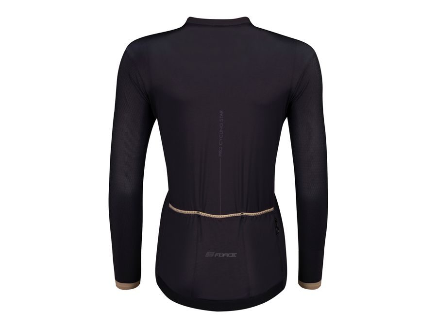 Dámský dres s dlouhým rukávem FORCE GOLD LADY, černý