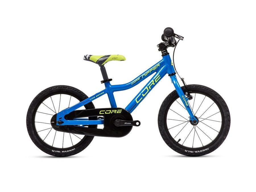 Dětské kolo Core Nipper Al 16", torpédo (7.07kg) - modrý s reflexní žlutou, Innova 2025