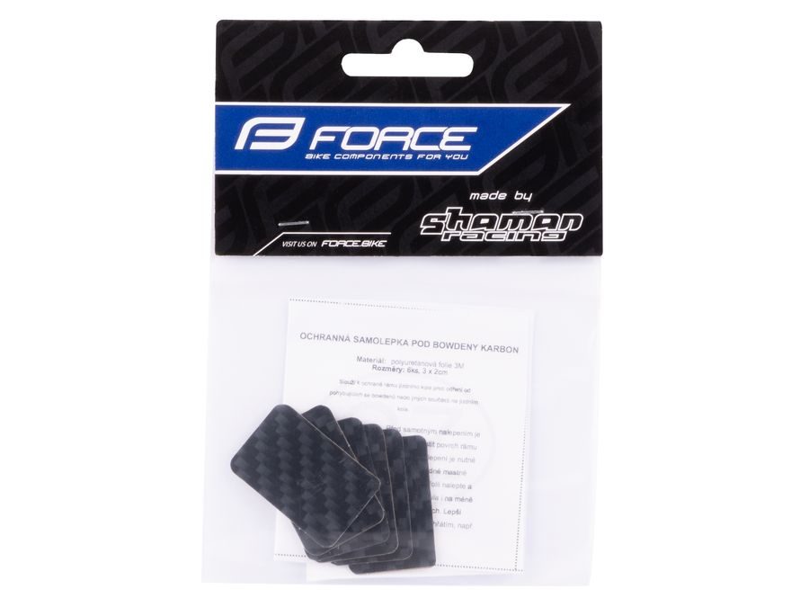 Nálepky Force pod bowden malé 6ks, karbon