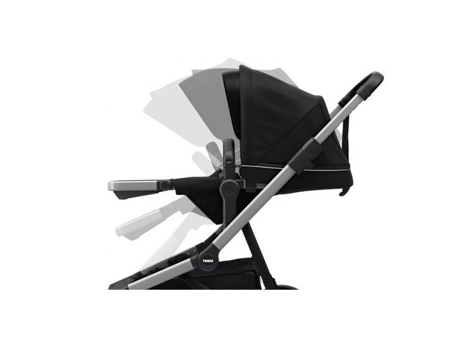 Městský kočárek s korbičkou THULE SLEEK MIDNIGHT BLACK