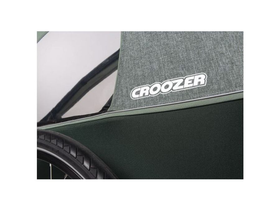 Odpružený vozík za kolo CROOZER KID FOR 2 PLUS Vaaya JUNGLE GREEN 2020 2v1