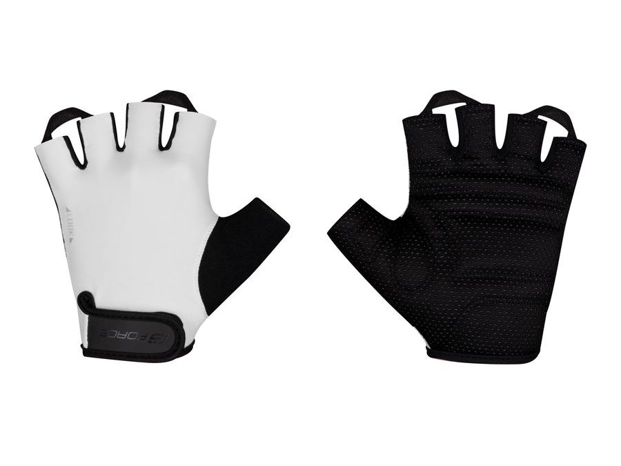 Letní krátkoprsté rukavice FORCE LOOK, bílé