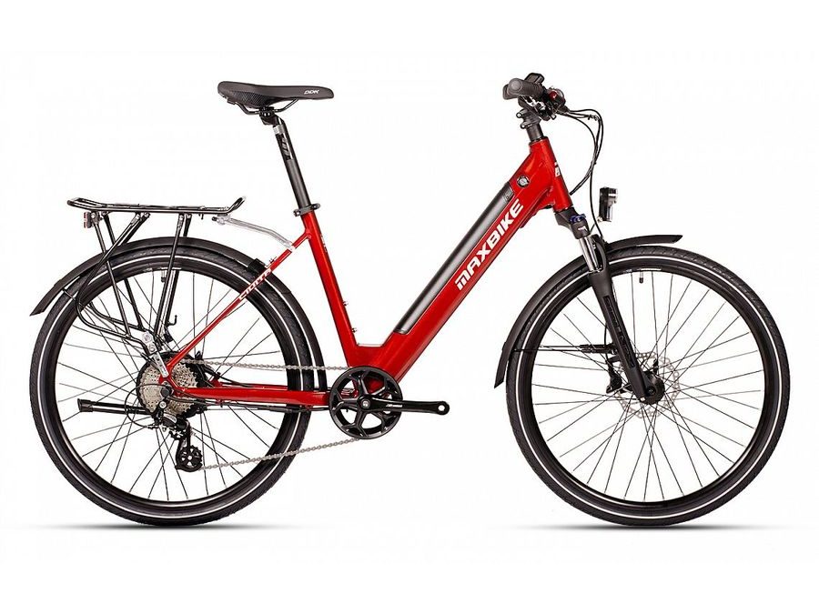 Městské elektrokolo MAXBIKE CIVITA 26 červená 2025