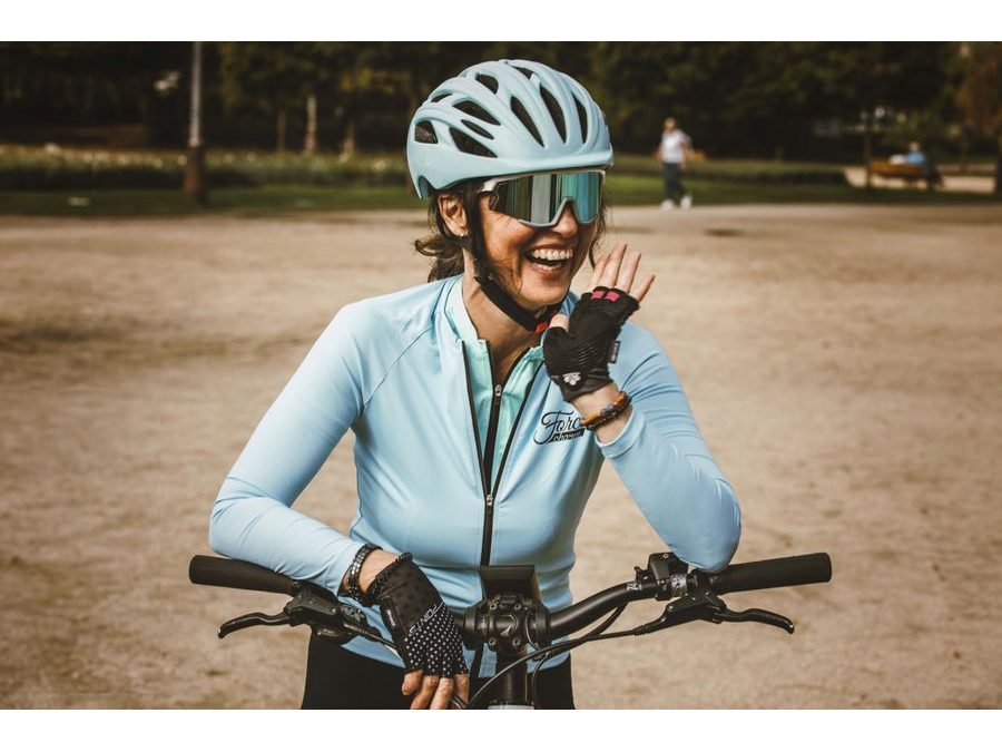 Letní krátkoprsté rukavice FORCE POINTS LADY bez zapínání, černo-bílé