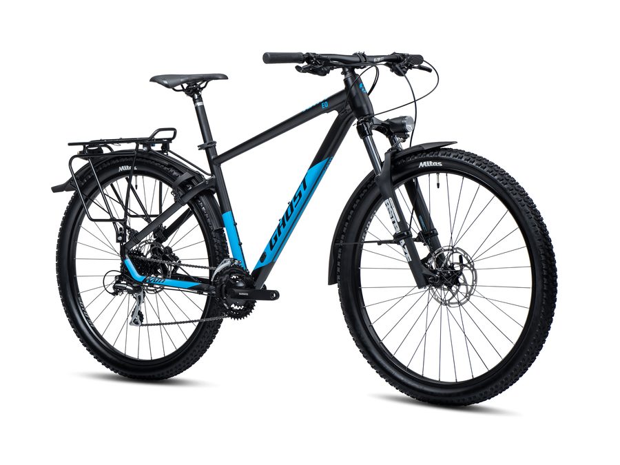 Pánské horské kolo Ghost Kato EQ 29" - Black / Bight Blue Metallic