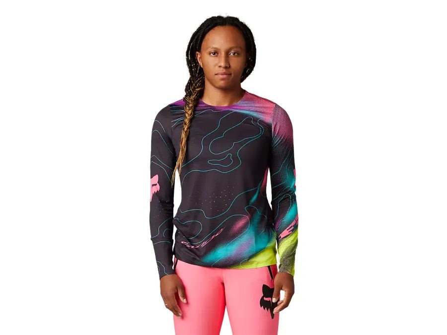 Dámský dres s dlouhým rukávem FOX Flexair Lunar, růžový