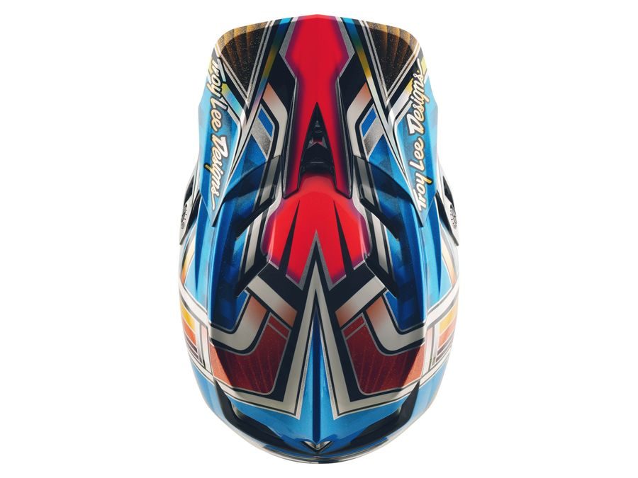 Integrální helma Troy Lee Designs D4 CARBON LOWRIDER BLUE 2025