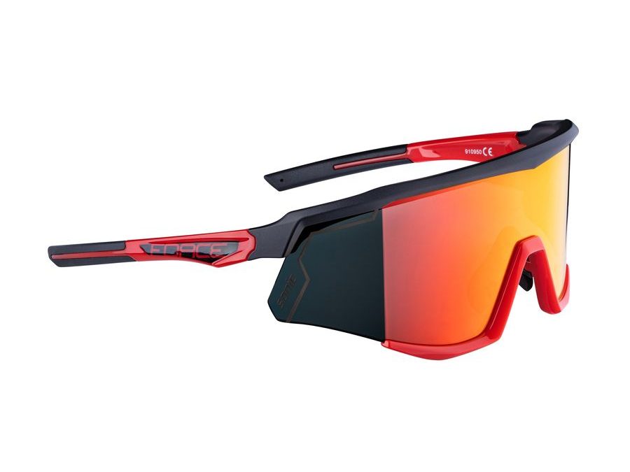 Brýle FORCE SONIC černo-červené, červená zrc. skla