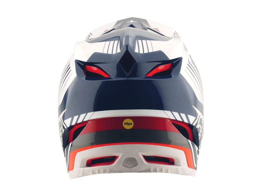 Integrální helma Troy Lee Designs D4 POLYACRYLITE QUALIFIER BLUE / WHITE 2025