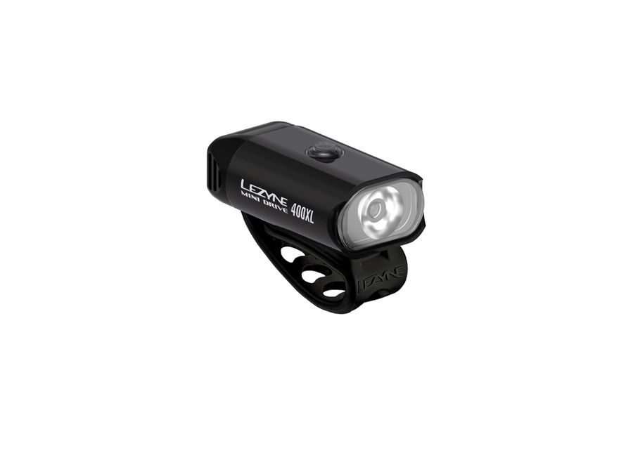 Přední světlo LEZYNE LIGHT FRONT MINI DRIVE 400XL BLACK GLOSS