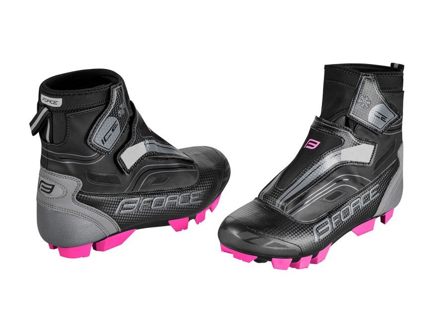 tretry zimní FORCE MTB ICE21 LADY, černo-růž