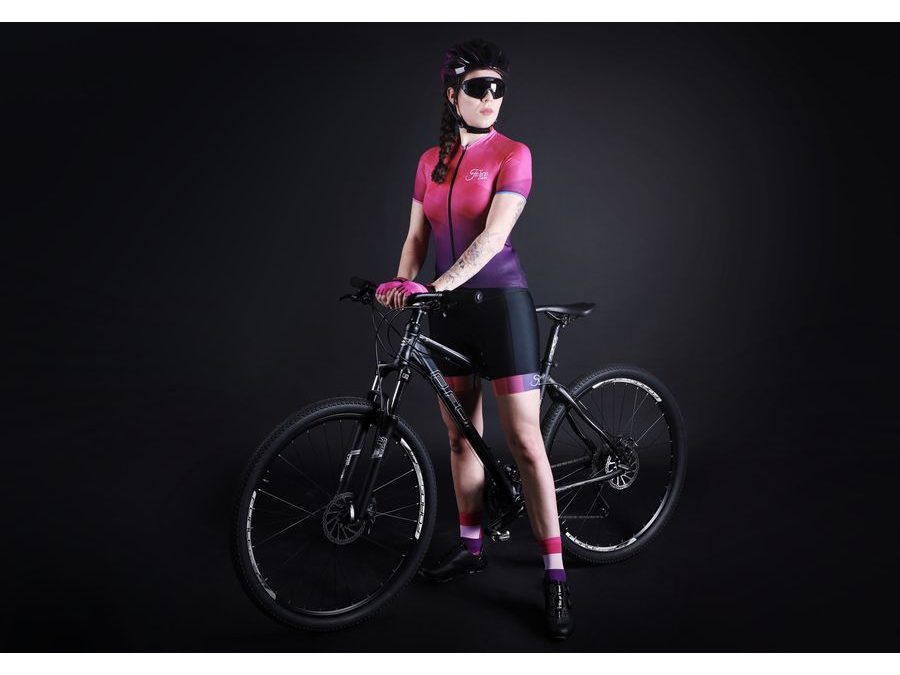 Dámské kraťasy do pasu s vložkou FORCE VICTORY LADY, černo-růžové