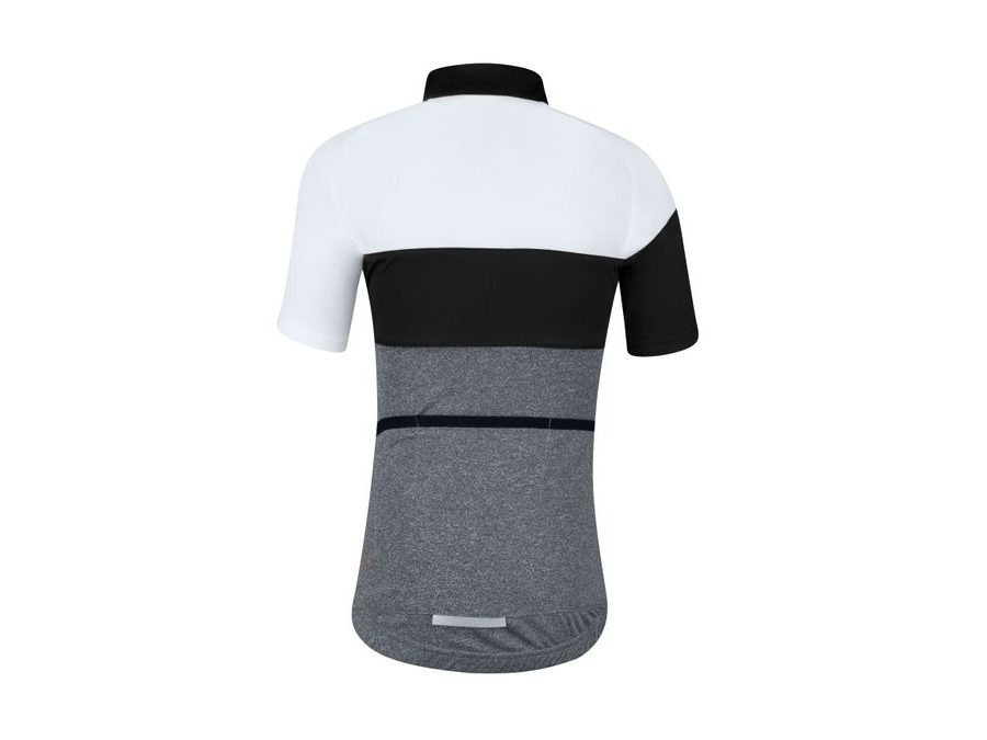 Dětský dres s krátkým rukávem FORCE VIEW KID, šedo-bílo-černý