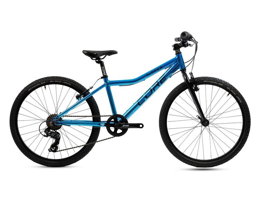 Dětské kolo Core Nipper 24", jednopřevodník, chromovaný modrý 2025