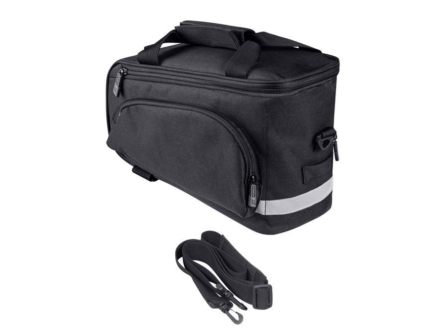 Brašna na zadní nosič FORCE SLIM BUD, černá 9 l