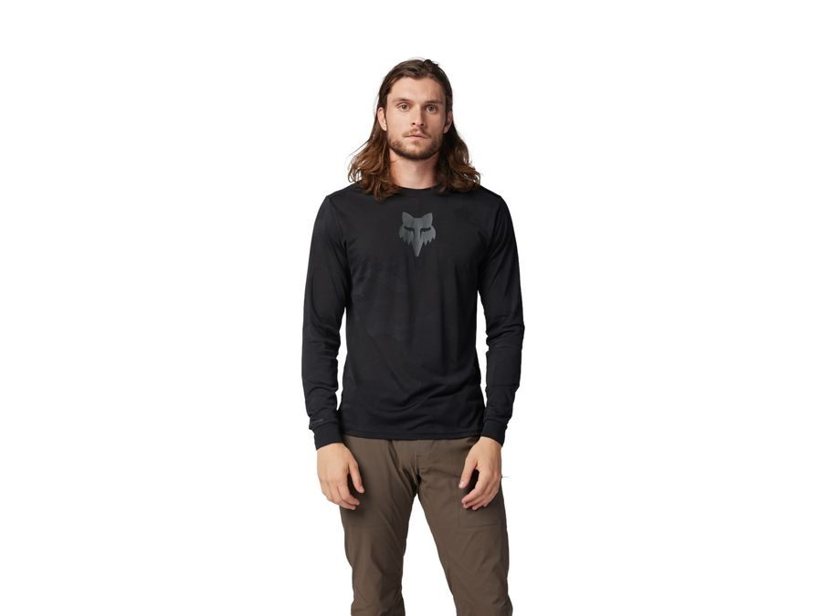 Pánský dres s dlouhým rukávem Fox Ranger Tru Dri Ls Jersey, Black