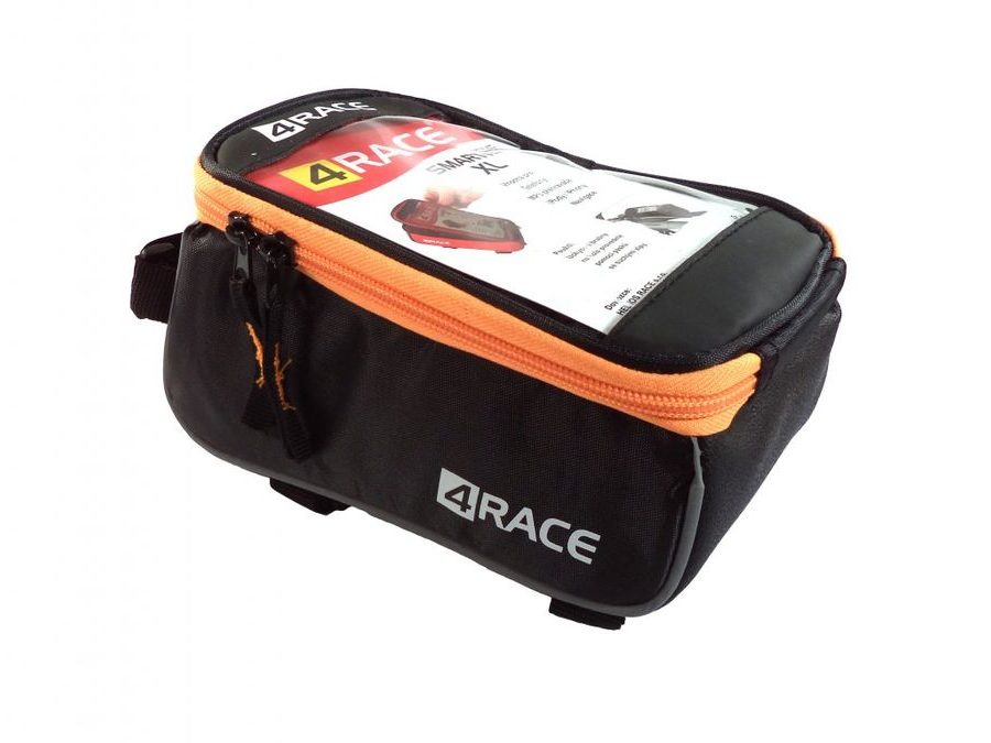 Brašna 4RACE přední na mobil XL, černo - oranžová