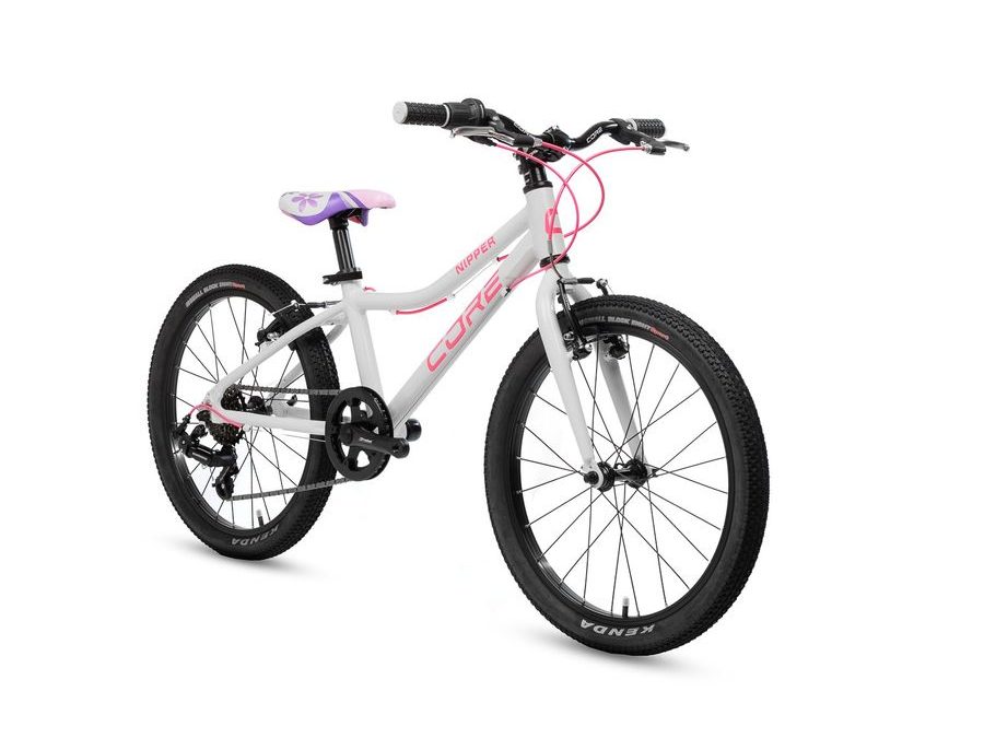Dětské kolo Core Nipper 20", bílý s reflexní růžovou, 2025, 7.95kg
