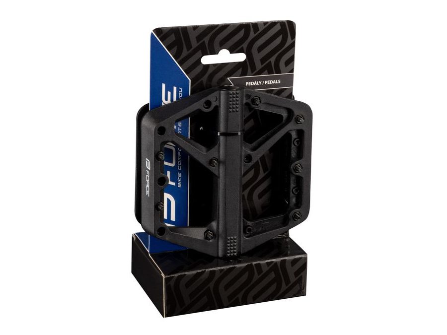 pedály FORCE BLIZZ nylonové, prům. ložiska, černé