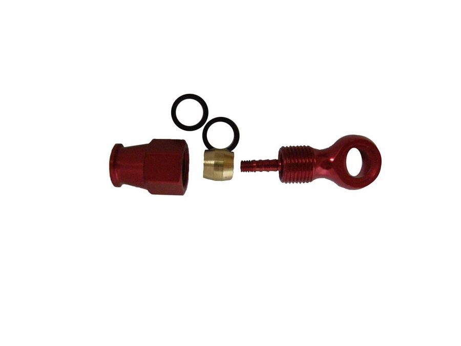 Sada Al šroubovacích hydraulických koncovek lčervená