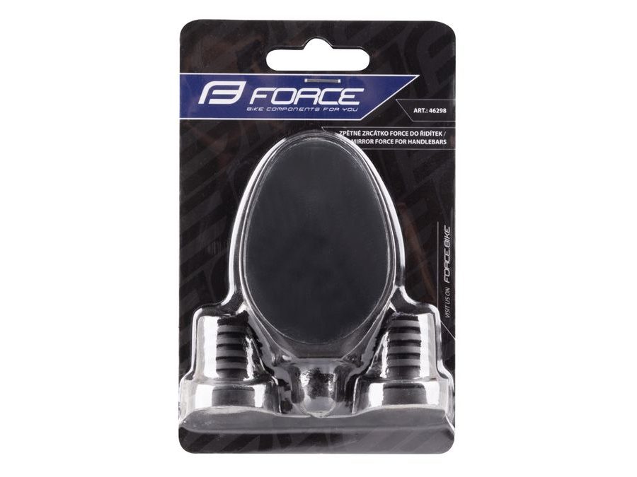 Zpětné zrcátko FORCE plastové do řidítek, černé