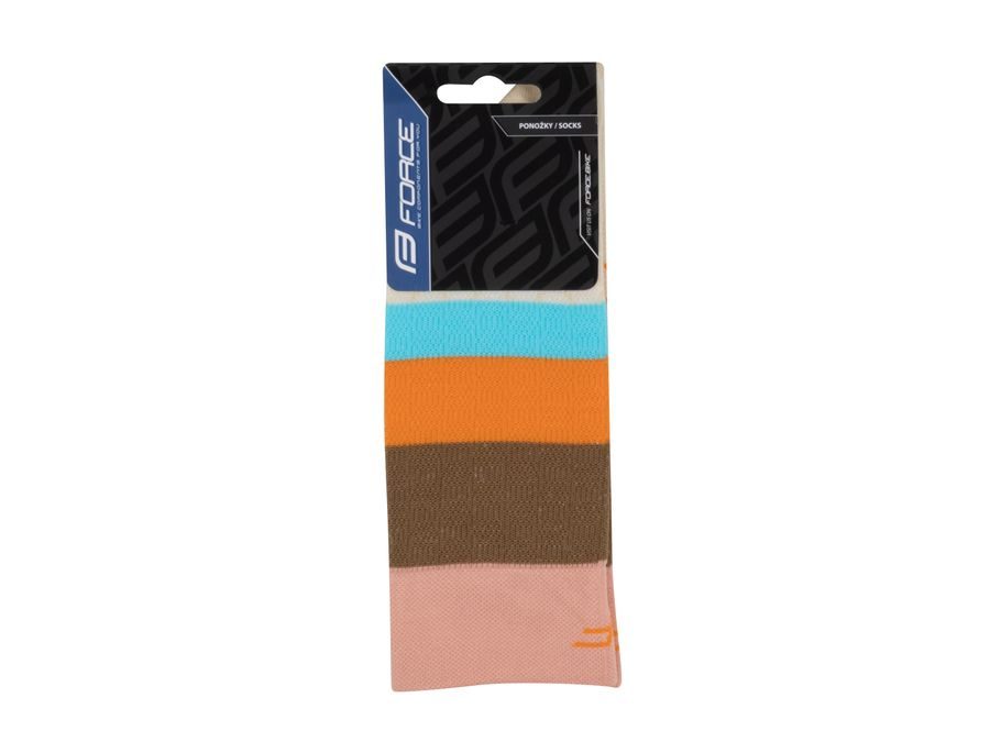 Dlouhé ponožky FORCE FREEDOM, béžovo-oranžové
