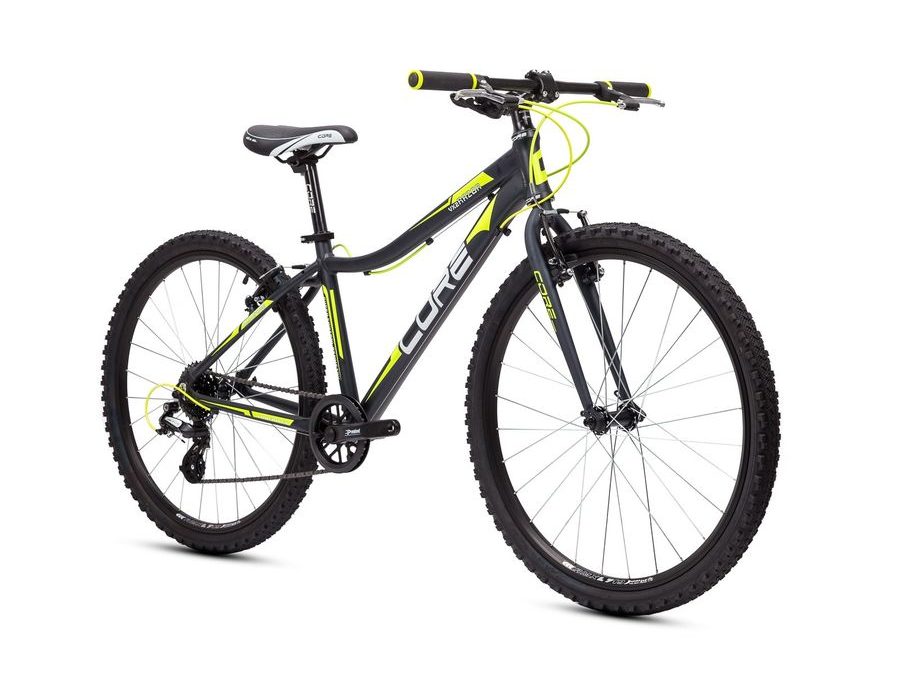 Dětské kolo Core Razor 26", černo-žlutý, 1x8 Shimano, s pevnou vidlicí 2025