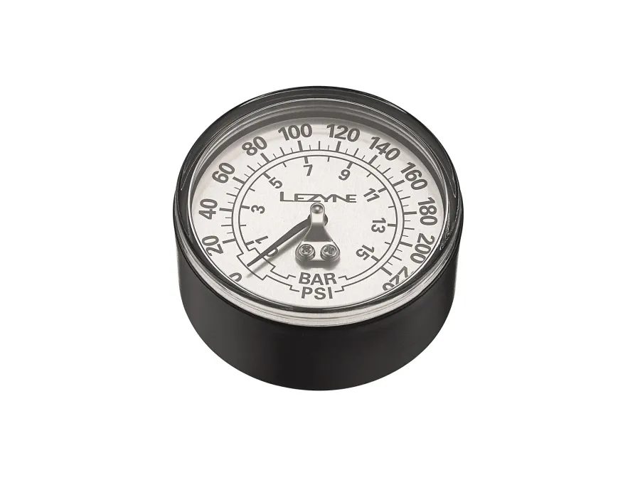 Náhradní tlakoměr pro hustilku LEZYNE PUMP GAUGE 220 PSI GAUGE 2.5" BLACK / SILVER