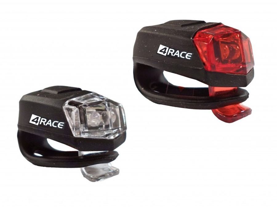 Blikačka přední+zadní 4RACE LS02 silicon černé